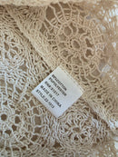 Crochet Knit Puff Sleeve Top (S)