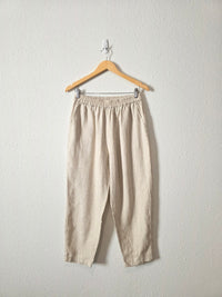 Linen Straight Pull On Pants (M)