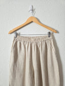 Linen Straight Pull On Pants (M)