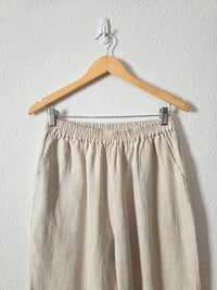 Linen Straight Pull On Pants (M)