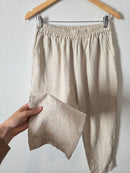 Linen Straight Pull On Pants (M)
