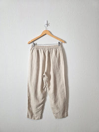 Linen Straight Pull On Pants (M)