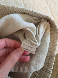 Linen Straight Pull On Pants (M)