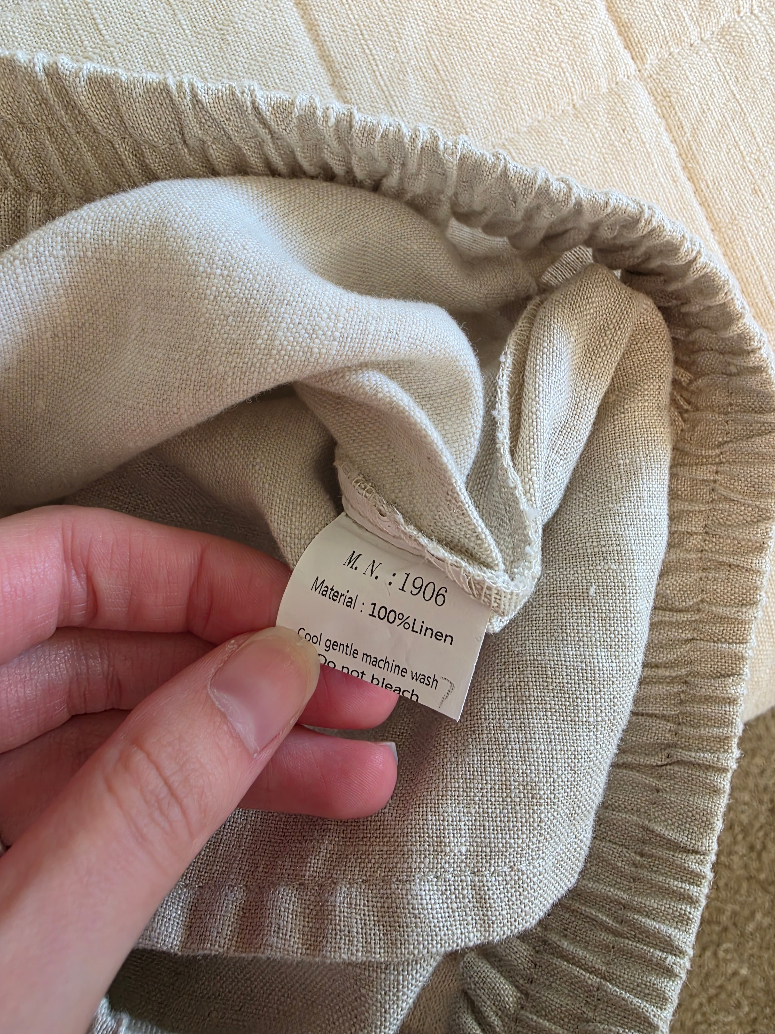 Linen Straight Pull On Pants (M)