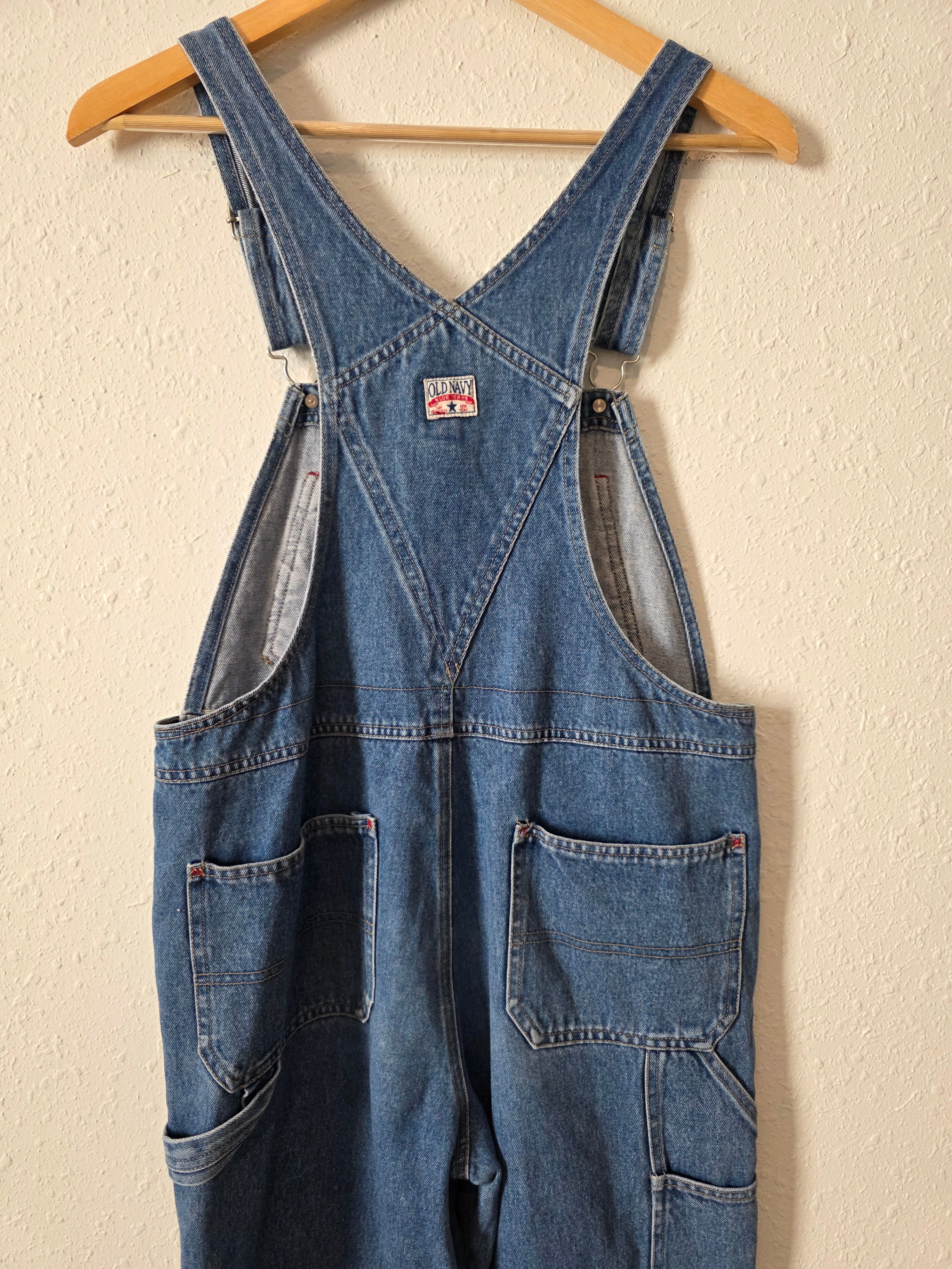 Vintage Straight Denim Overalls (XS)