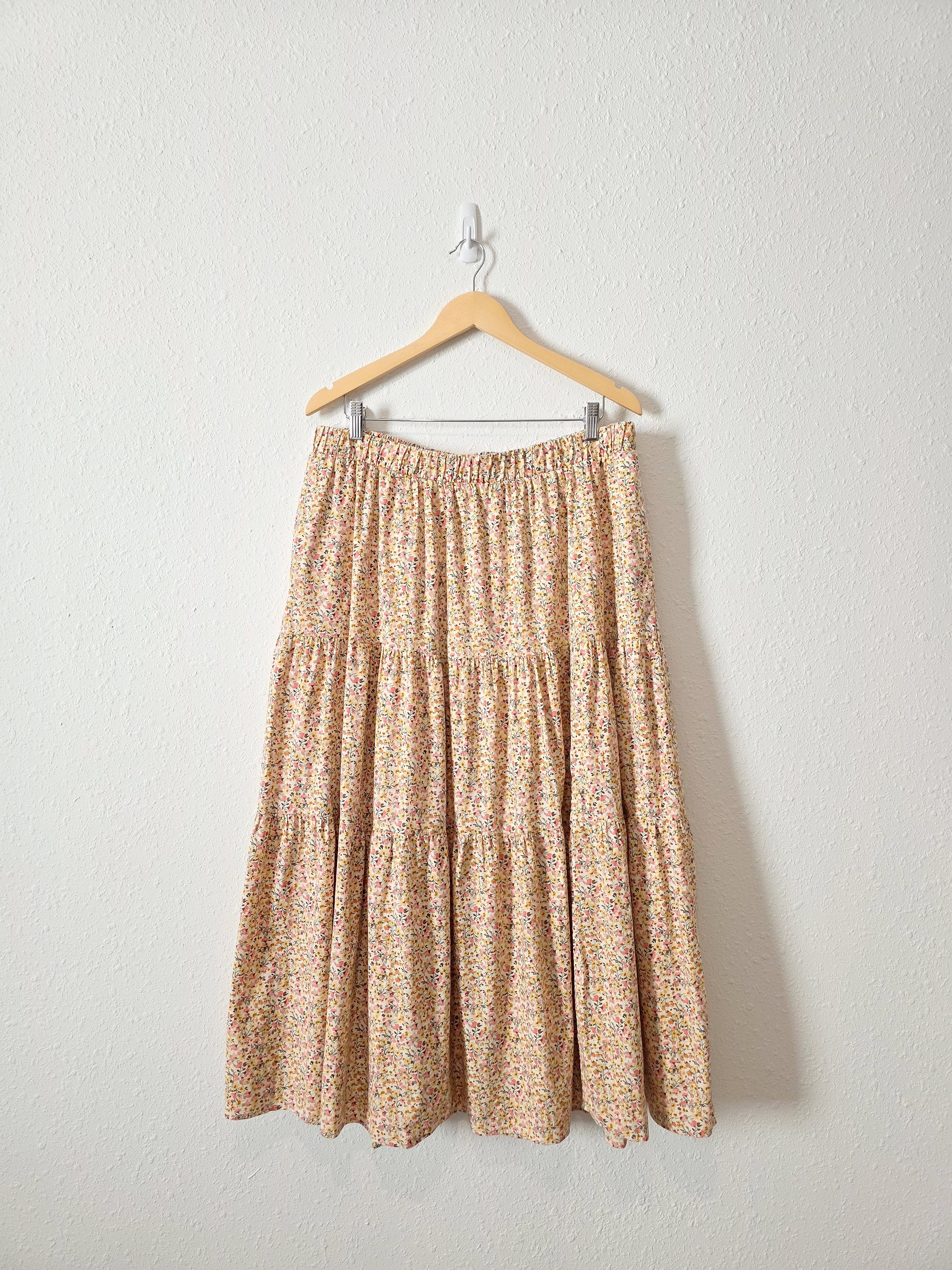 Floral Tiered Maxi Skirt (18/20)