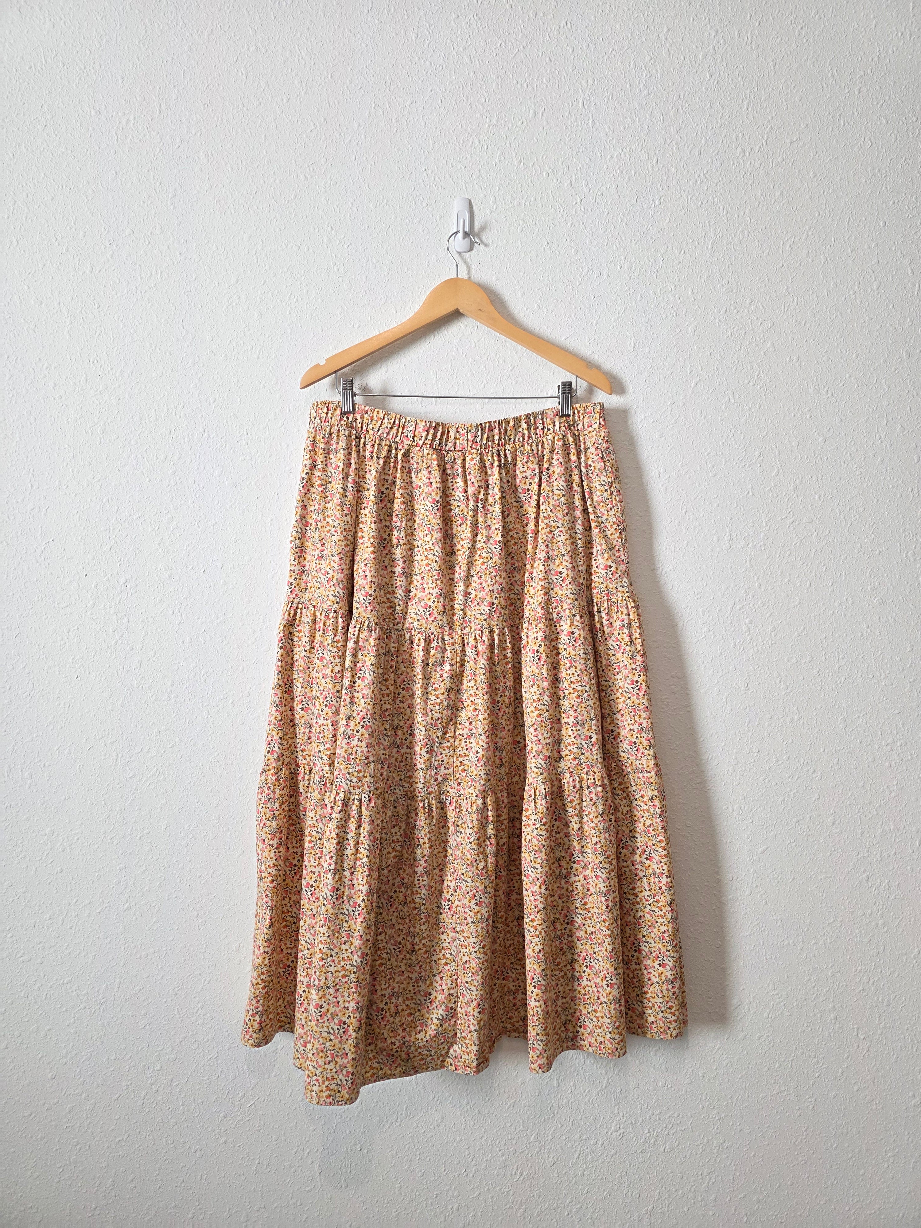 Floral Tiered Maxi Skirt (18/20)