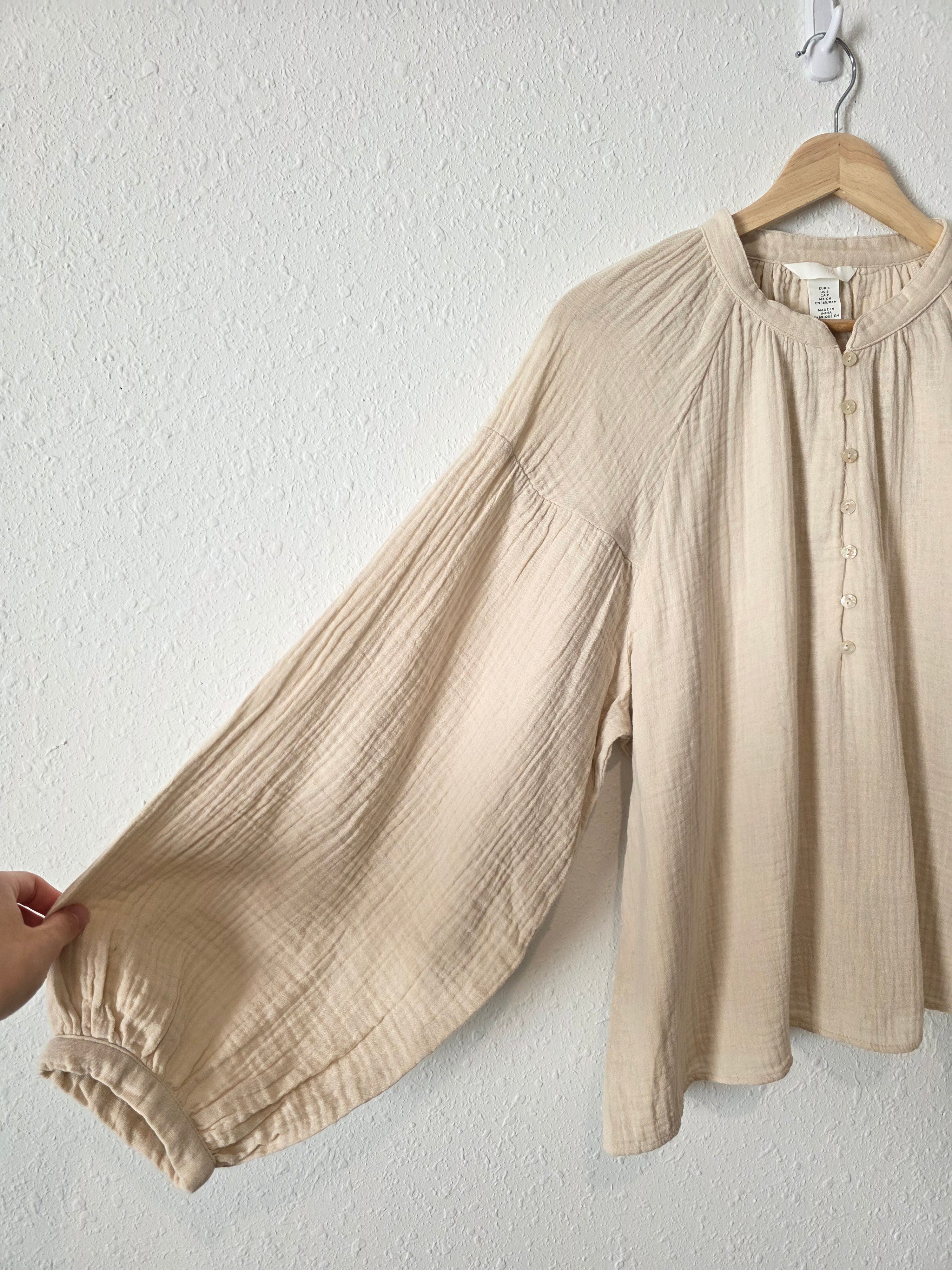 NEW Cotton Gauze Oversized Top (S)