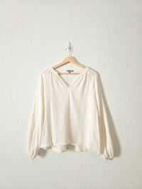 Cream Cotton Gauze Top (S)