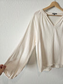 Cream Cotton Gauze Top (S)