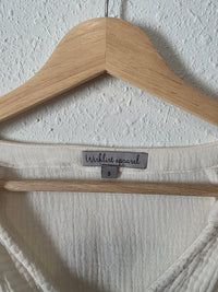 Cream Cotton Gauze Top (S)