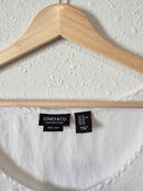 White Linen Henley Tank (XL)