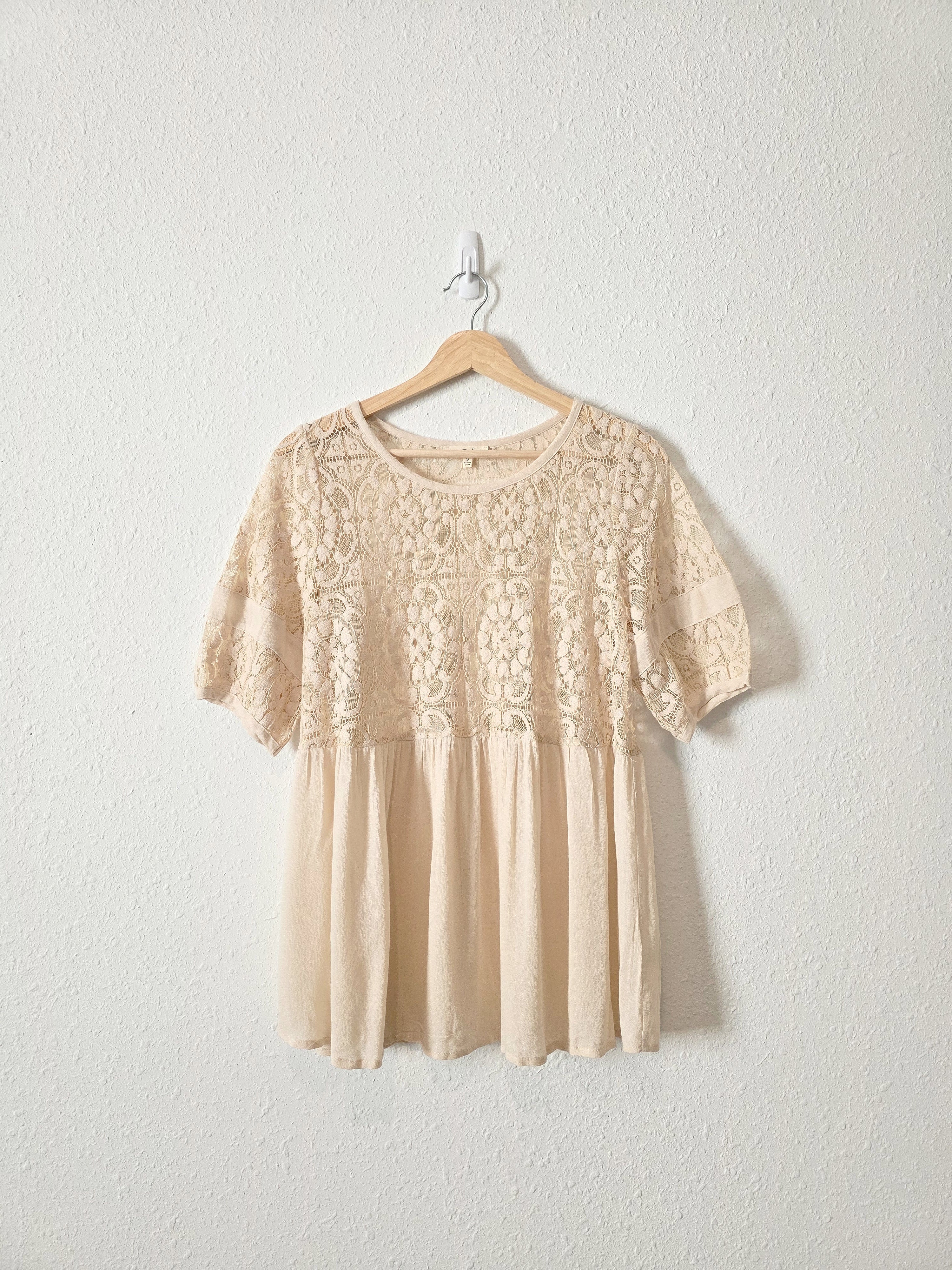 Easel Boho Lace Blouse (S)