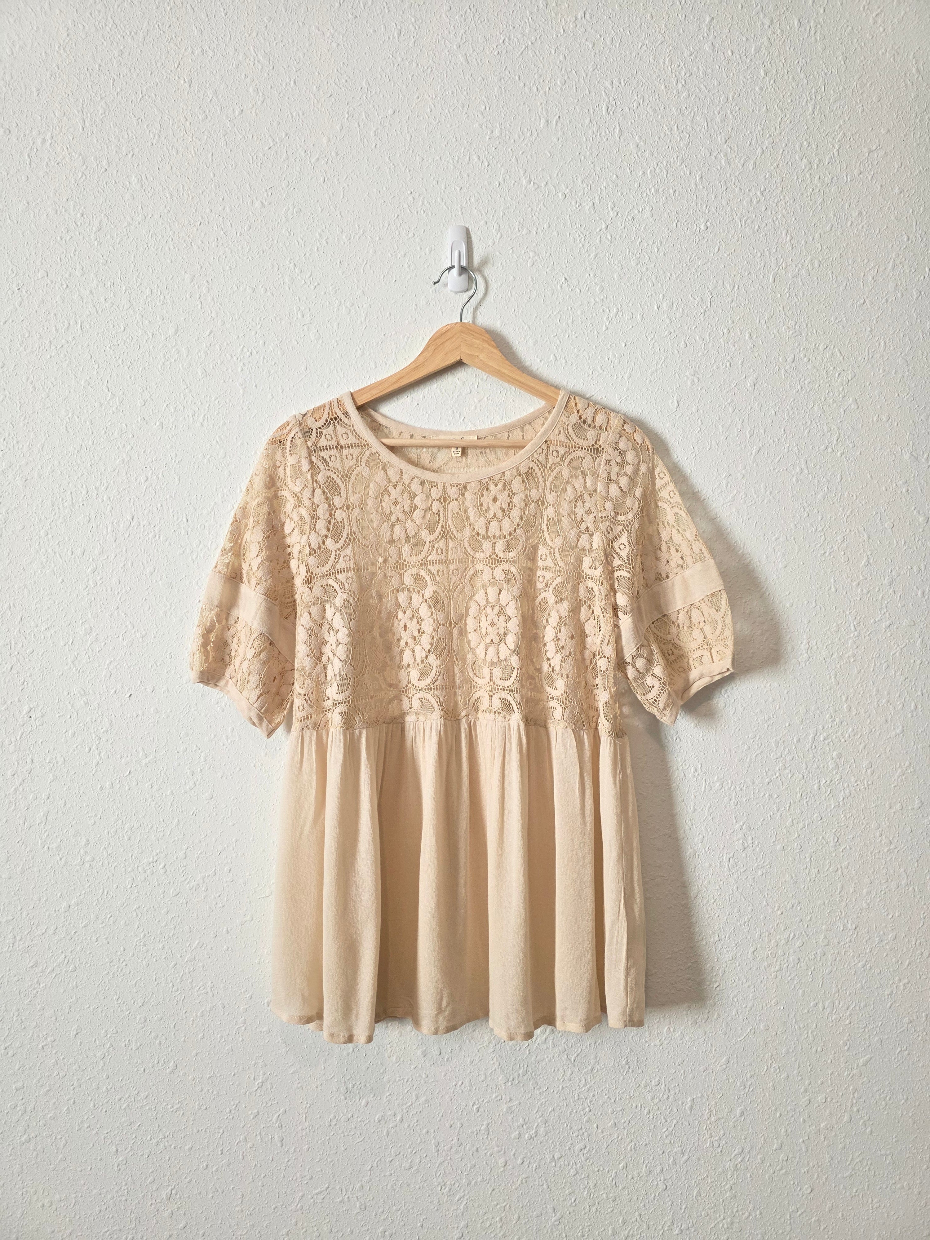Easel Boho Lace Blouse (S)