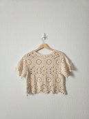 Crochet Knit Cotton Top (XS)