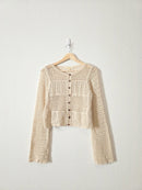 Crochet Cotton Button Up (M)