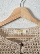 Crochet Cotton Button Up (M)