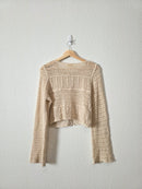 Crochet Cotton Button Up (M)