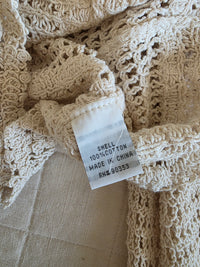 Crochet Cotton Button Up (M)