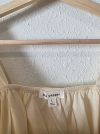 Square Neck Puff Sleeve Blouse (L)