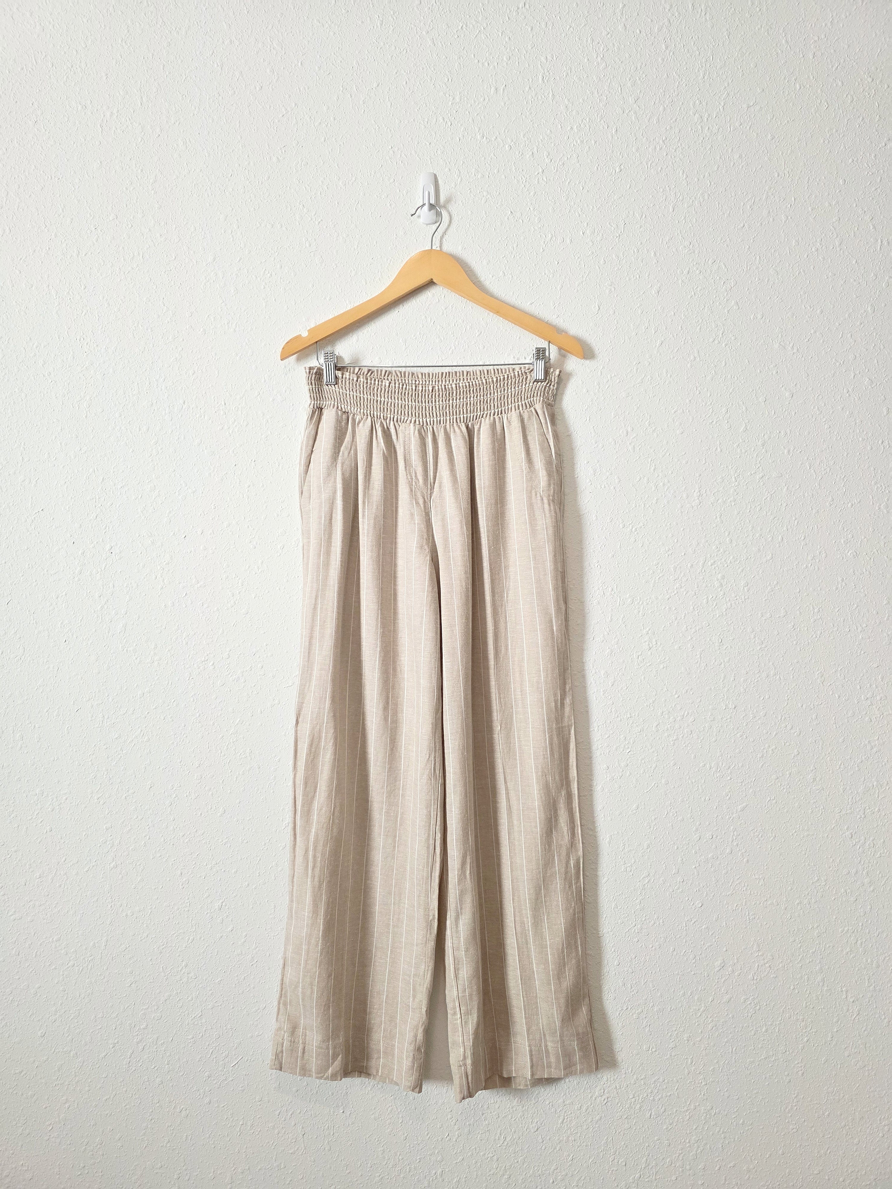 Striped Linen Blend Pants (M)