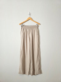 Striped Linen Blend Pants (M)