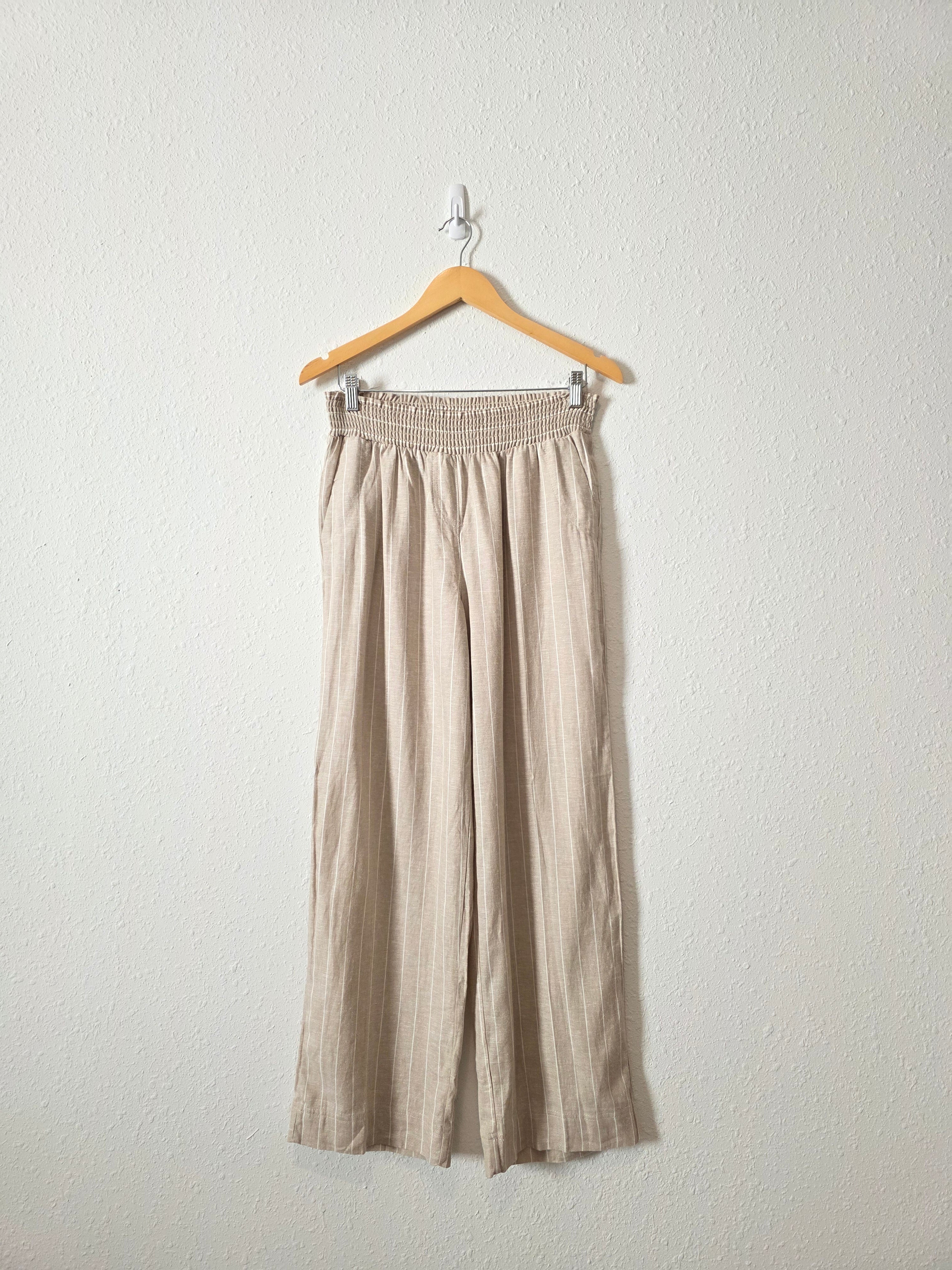 Striped Linen Blend Pants (M)