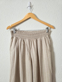 Striped Linen Blend Pants (M)