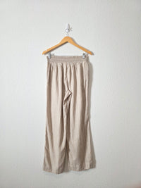 Striped Linen Blend Pants (M)