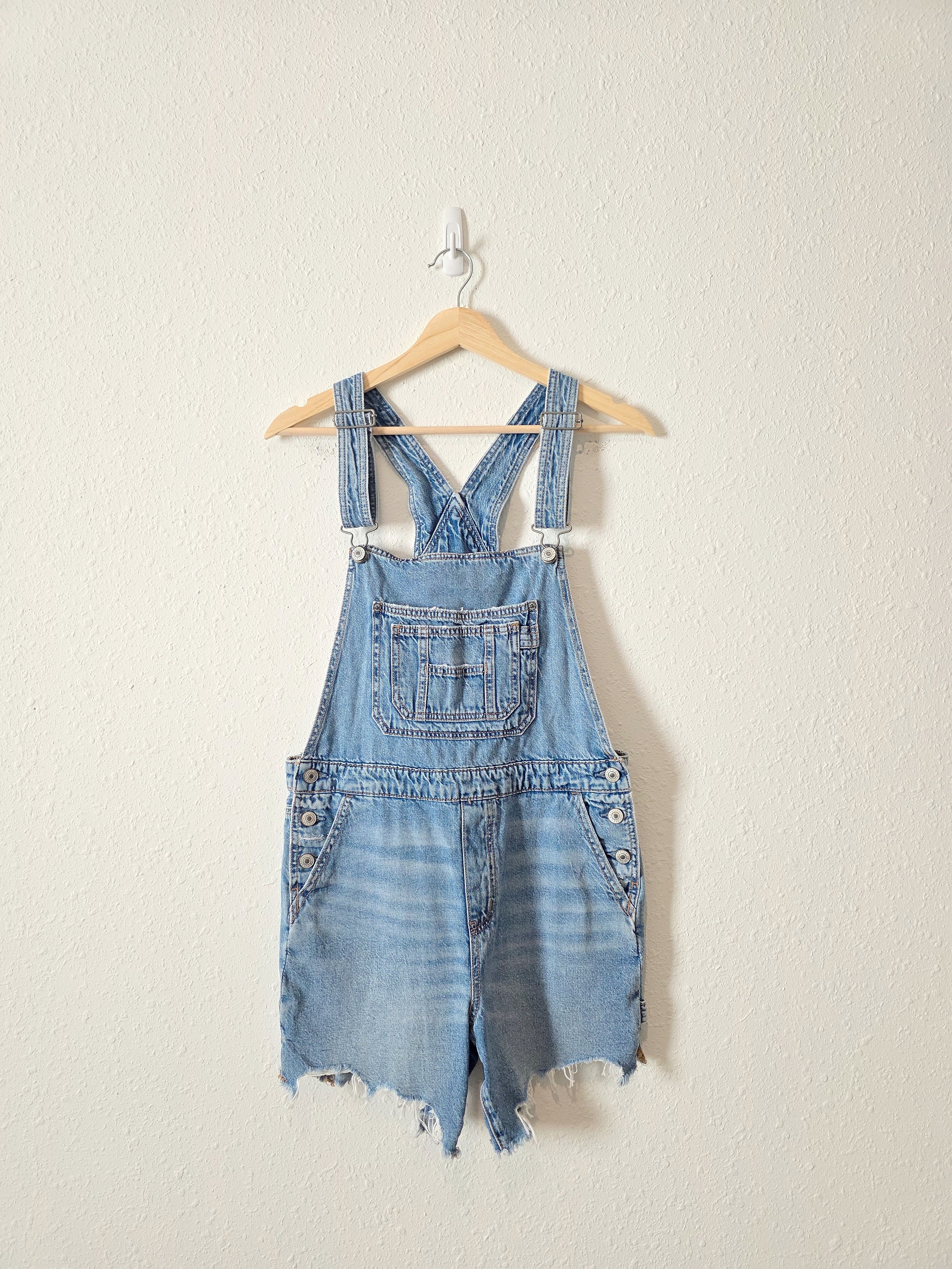 Relaxed Denim Shortalls (XS)