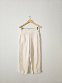 Cream Cotton Gauze Pants (S)