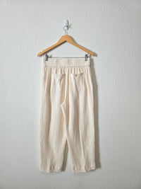 Cream Cotton Gauze Pants (S)