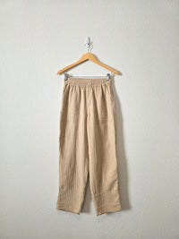 Madewell Neutral Gauze Pants (XS)