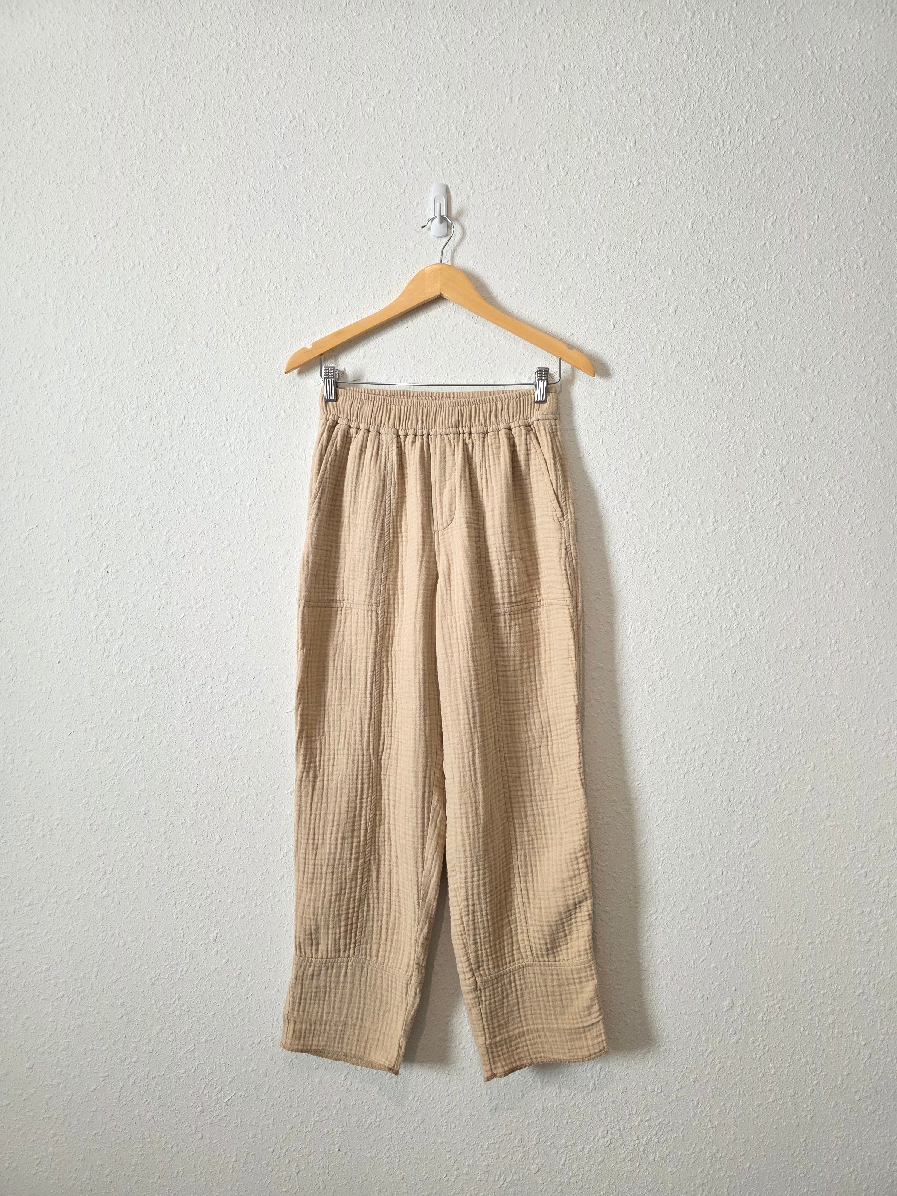 Madewell Neutral Gauze Pants (XS)
