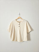 Madewell Cream Henley Tee (M)