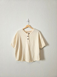 Madewell Cream Henley Tee (M)