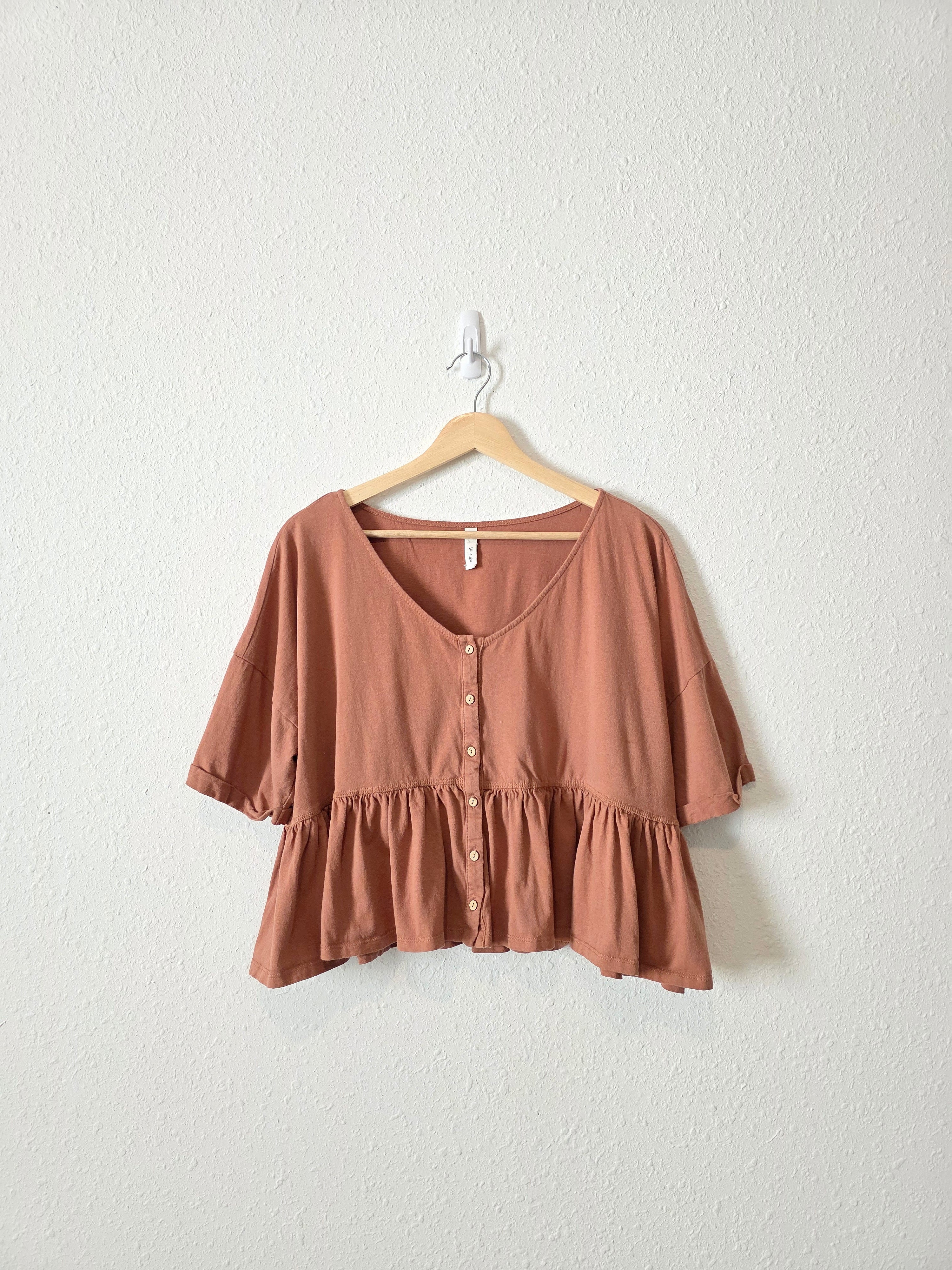 Terracotta Babydoll Top (M/L)