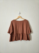 Terracotta Babydoll Top (M/L)