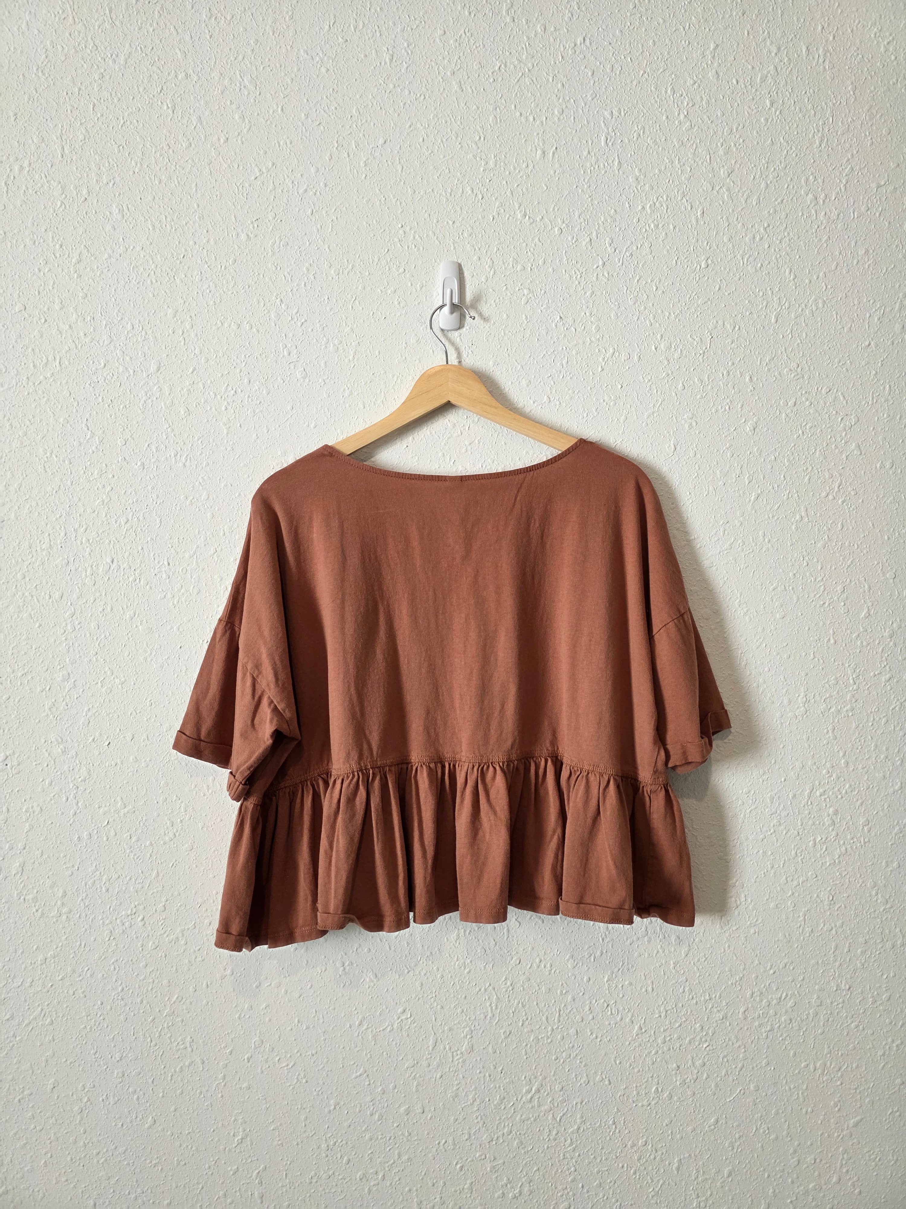 Terracotta Babydoll Top (M/L)