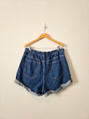 Free People Relaxed Denim Shorts (XL)