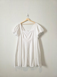 SMYM White Puff Sleeve Dress (3X)