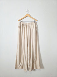 Linen Blend Wide Leg Pants (1X)