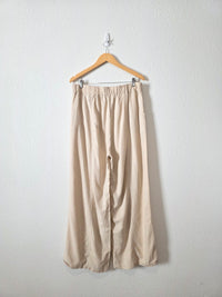 Linen Blend Wide Leg Pants (1X)