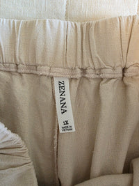 Linen Blend Wide Leg Pants (1X)