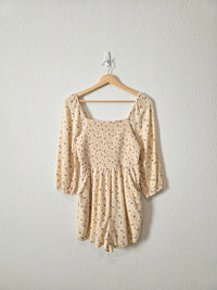 Dainty Floral Smocked Romper (S)