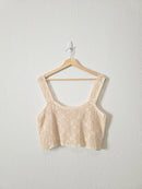 Cropped Crochet Knit Top (M/L)