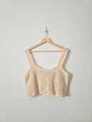 Cropped Crochet Knit Top (M/L)