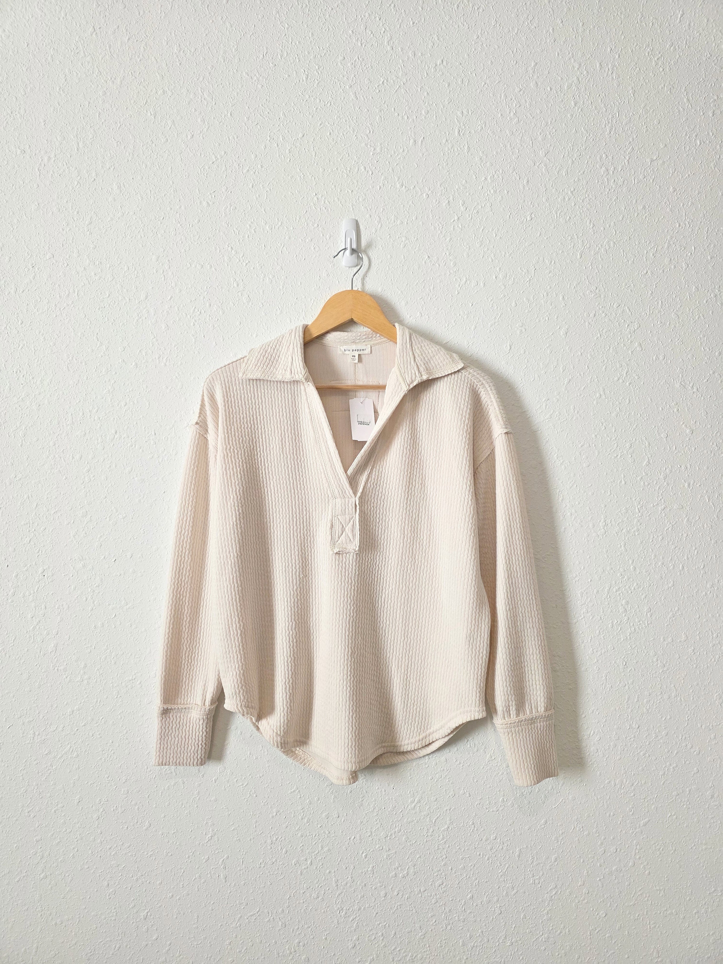 NEW Blu Pepper Textured Top (XS)