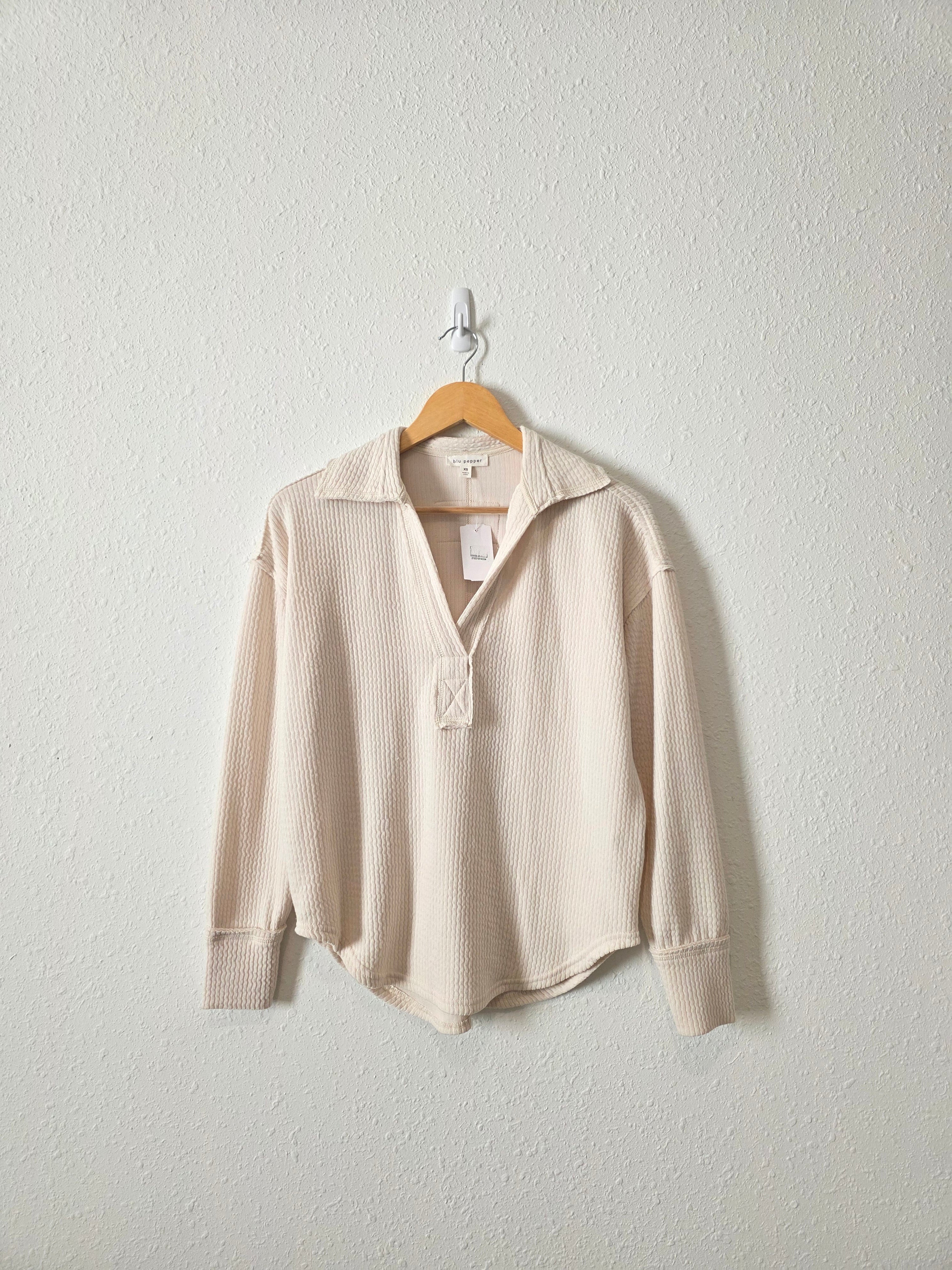 NEW Blu Pepper Textured Top (XS)