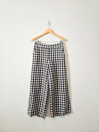 Gingham Wide Leg Pants (XS)